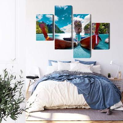 Ljuddämpande tavla - Boats at the andaman sea