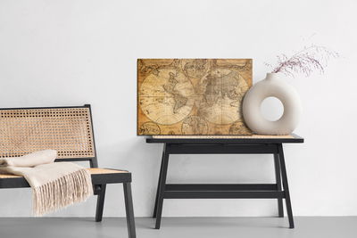 Ljuddämpande tavla - Old world map from 18th