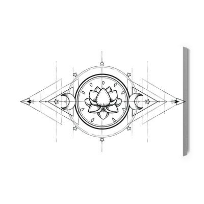 Ljuddämpande tavla - Lotus and sacred geometry