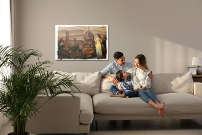 Ljuddämpande tavla - The woman on the background