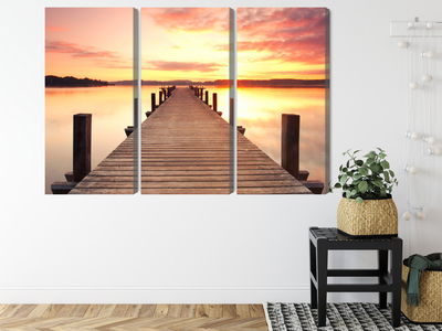 Ljuddämpande tavla - Sunset on the pier