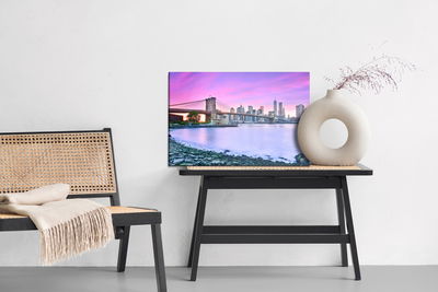 Ljuddämpande tavla - View of New York at dusk