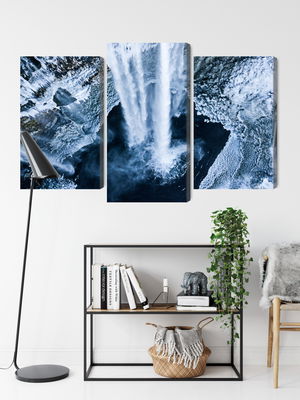 Ljuddämpande tavla - Winter waterfall