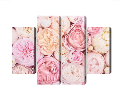 Ljuddämpande tavla - Blooming flowers in pastel