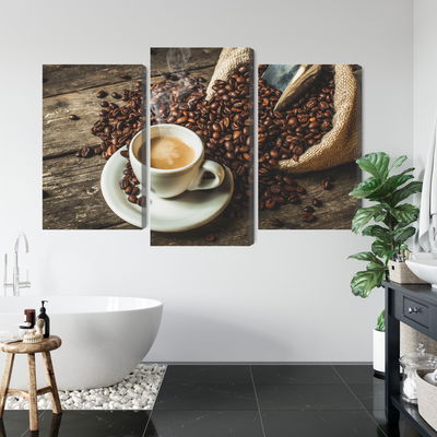 Ljuddämpande tavla - A cup of hot coffee