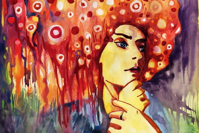 Ljuddämpande tavla - An abstract portrait