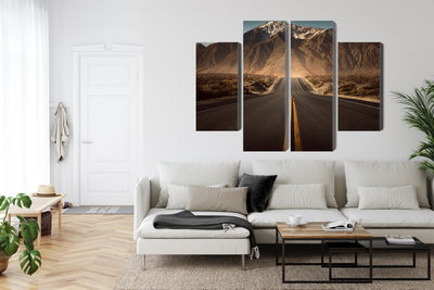 Ljuddämpande tavla - Road to the mountains 3d