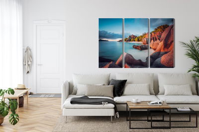 Ljuddämpande tavla - Beach in seychelles