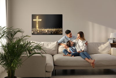 Ljuddämpande tavla - The golden cross