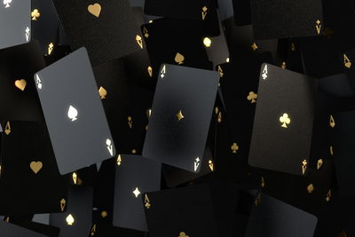 Ljuddämpande tavla - Floating black cards