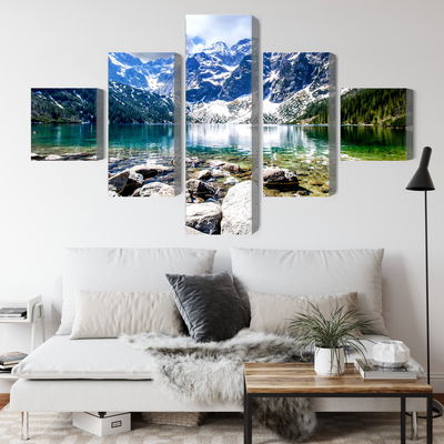 Ljuddämpande tavla - Lake morskie oko 3d