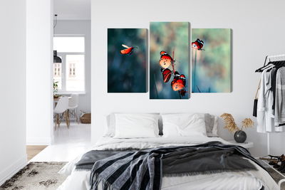 Ljuddämpande tavla - Colorful butterflies