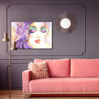 Ljuddämpande tavla - Abstract female portrait