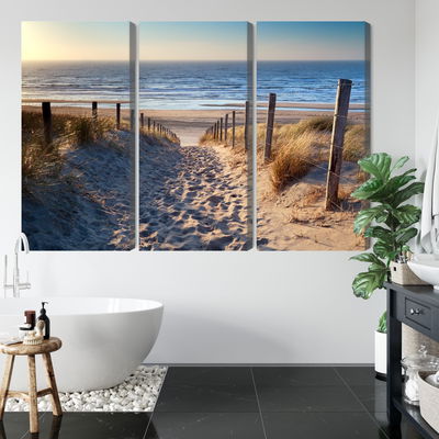 Ljuddämpande tavla - North sea beach 3d