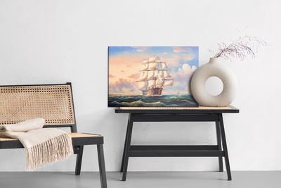 Ljuddämpande tavla - Sailboat in the sea