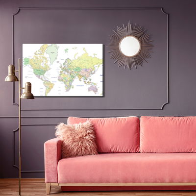 Ljuddämpande tavla - Political world map