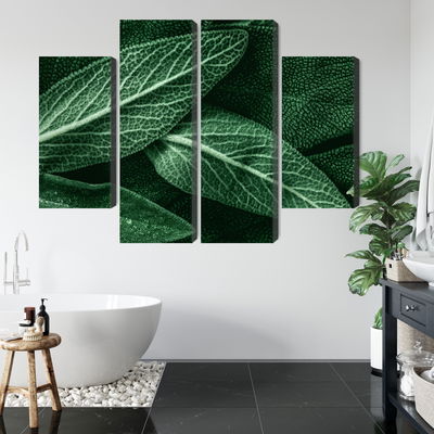 Ljuddämpande tavla - Salvia leaves on a macro