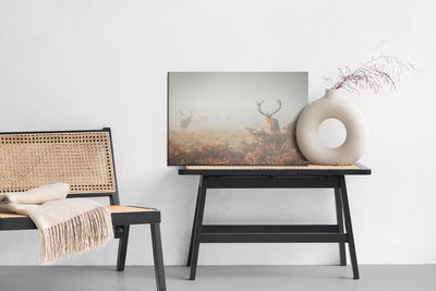 Ljuddämpande tavla - Deer in the fog