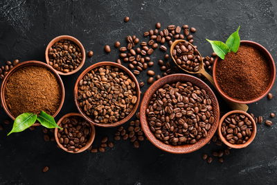 Ljuddämpande tavla - Ground coffee and beans