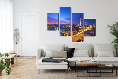 Ljuddämpande tavla - Berlin panorama at sunset