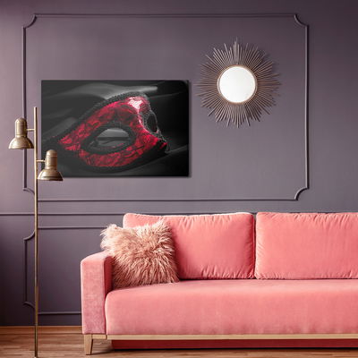 Ljuddämpande tavla - Red carnival mask