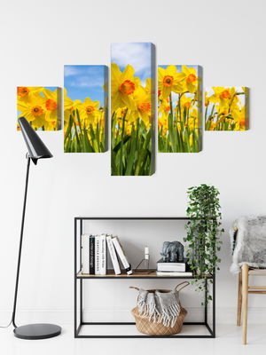 Ljuddämpande tavla - Daffodil field 3d