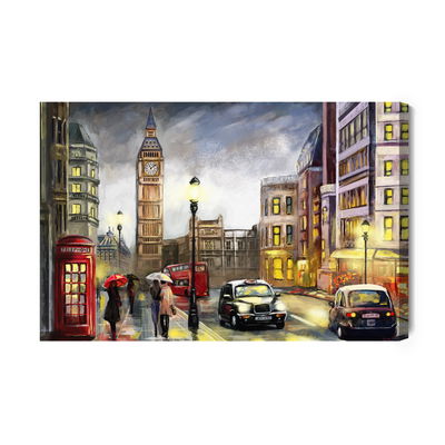 Ljuddämpande tavla - Cars and bus in London