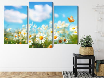 Ljuddämpande tavla - 3d daisy field