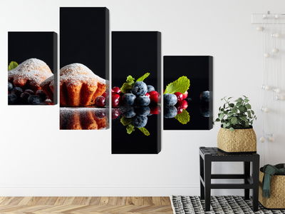 Ljuddämpande tavla - Muffins with fruits