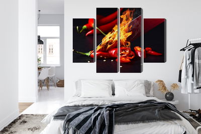 Ljuddämpande tavla - Burning knife