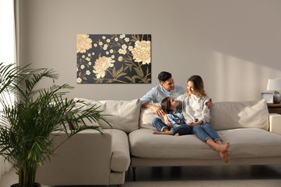 Ljuddämpande tavla - Peonies with stems