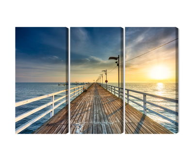 Ljuddämpande tavla - Wooden pier on the baltic sea