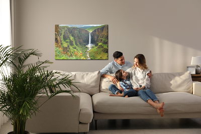 Ljuddämpande tavla - A majestic waterfall