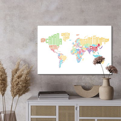 Ljuddämpande tavla - World map - subtitles