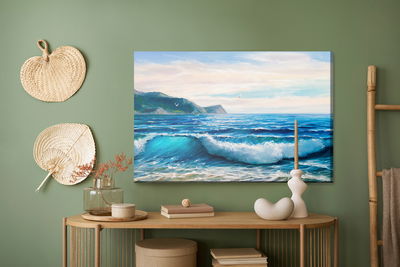 Ljuddämpande tavla - Sea, mountains and sky