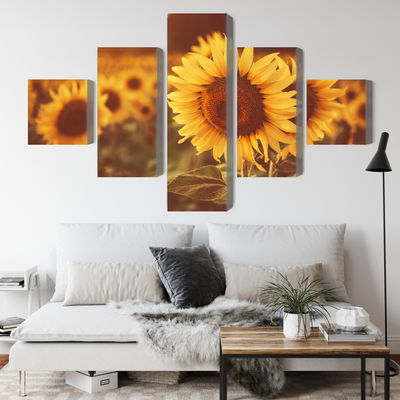 Ljuddämpande tavla - A field of sunflowers