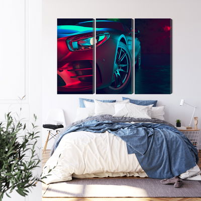 Ljuddämpande tavla - Front of a 3d sports car