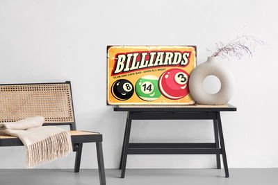 Ljuddämpande tavla - Billiard balls and retro