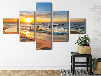 Ljuddämpande tavla - Baltic sea at sunset