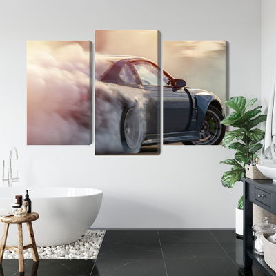 Ljuddämpande tavla - Sports car in a cloud