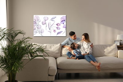 Ljuddämpande tavla - Violet-pink leaves