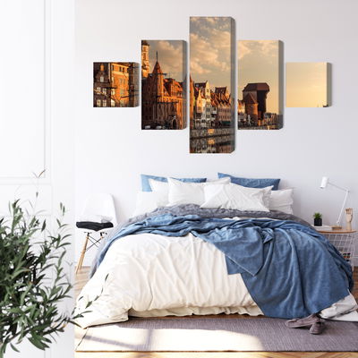 Ljuddämpande tavla - The port of gdansk at sunset