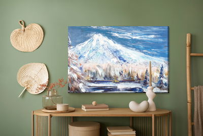 Ljuddämpande tavla - Winter mountain landscape