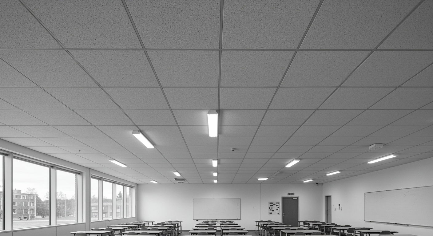 Ljudabsorbera skolsal