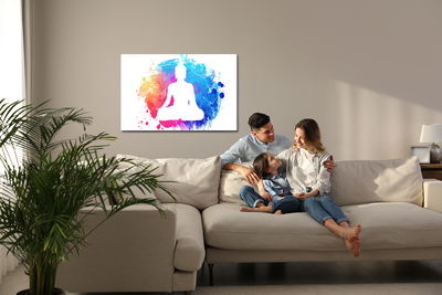 Ljuddämpande tavla - Buddha on a watercolor