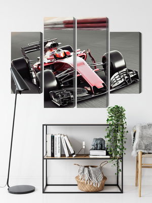 Ljuddämpande tavla - Formula 1 car on the track