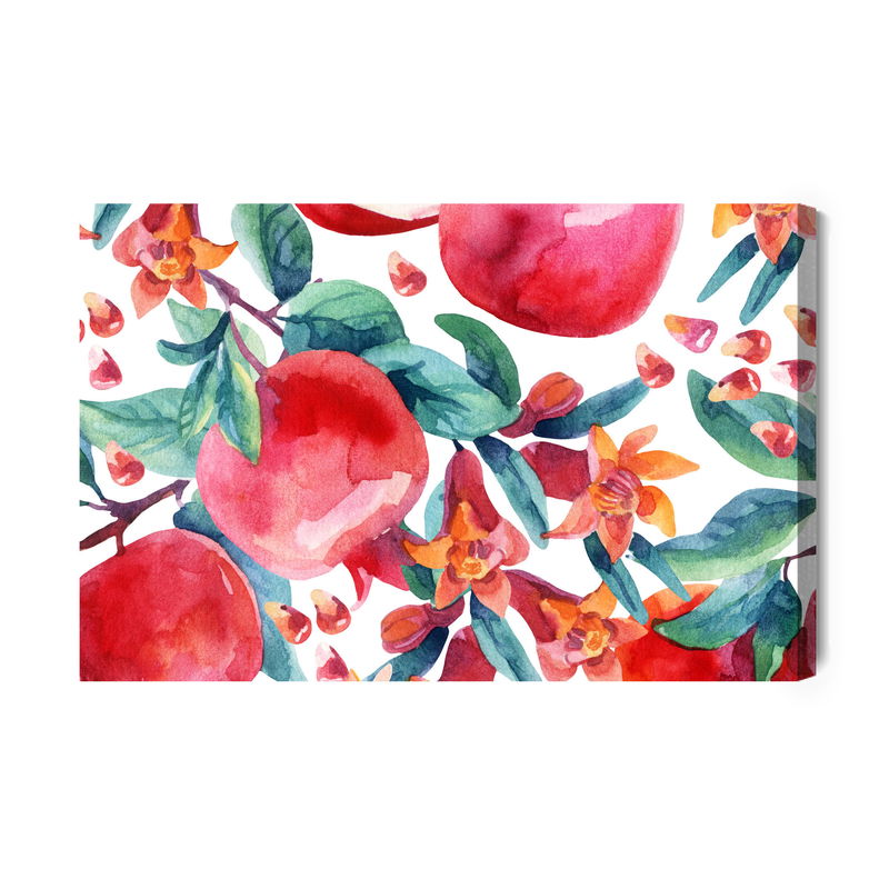 Ljuddämpande tavla - Pomegranates in watercolour