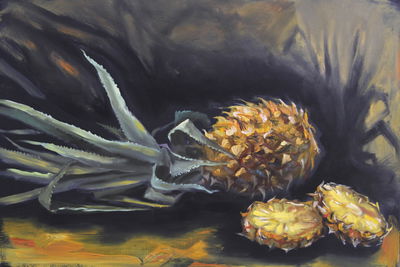 Ljuddämpande tavla - Painted pineapple