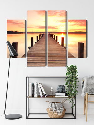 Ljuddämpande tavla - Sunset on the pier