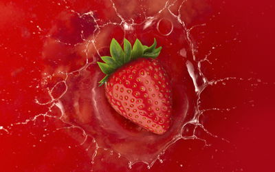 Ljuddämpande tavla - Juicy strawberry